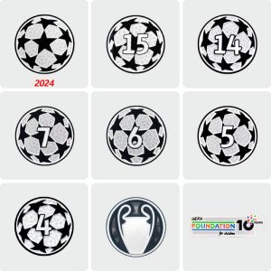 Football Patch Real Madrid 2024 Champions League Patch Juventus Team Honor Badge Chelsea