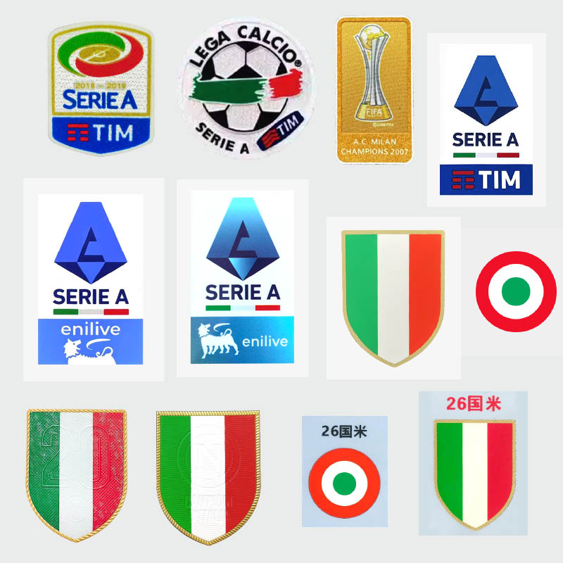 Juventus Football Patch Inter Milan 2026 Serie A Champion Badge AC Milan Team Honor Badge Napoli