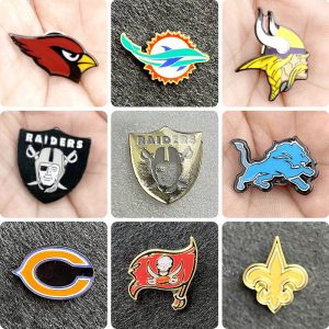 Arizona Cardinals  Rugby Badge Minnesota Vikings Rugby Brooch Pendant Las Vegas Raiders Commemorative Badge