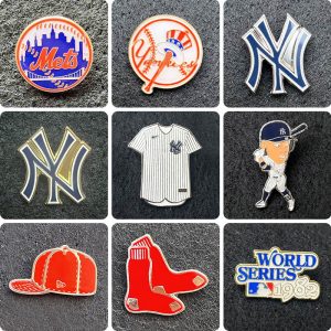 Baseball Badge New York Mets Baseball Brooch New York Yankees Commemorative Badge Boston Red Sox