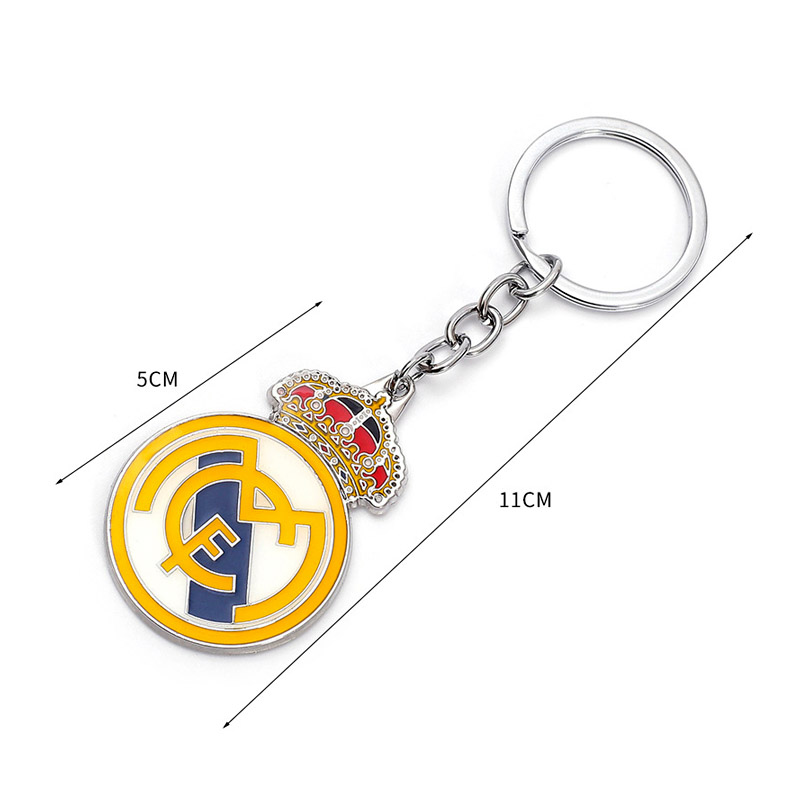 Real Madrid Football Keychain 2026 Barcelona Metal Football Pendant Chelsea Commemorative Paint Pendant Arsenal - Image 2