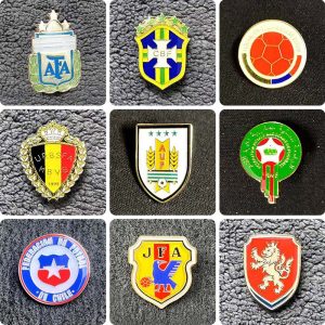 Brazil Football Badge Argentina Football Brooch Pendant Uruguay Commemorative Badge Colombia
