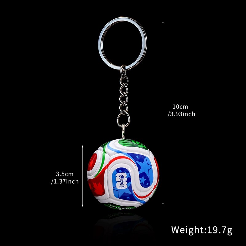 Brazil Football Keychain Argentina 2026 World Cup Football Pendant Germany Commemorative Pendant Italy - Image 2