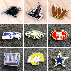 Carolina Panthers Rugby Badge Atlanta Falcons Rugby Brooch Pendant Las Vegas Raiders Commemorative Badge New York Giants