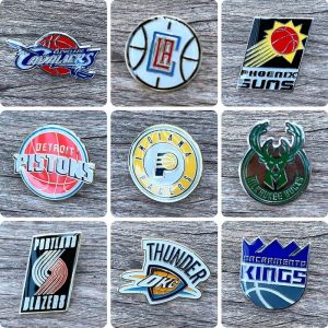 Cleveland Cavaliers Basketball Badge Phoenix Suns Basketball Brooch Pendant Portland Trail Blazers Commemorative Badge Sacramento Kings