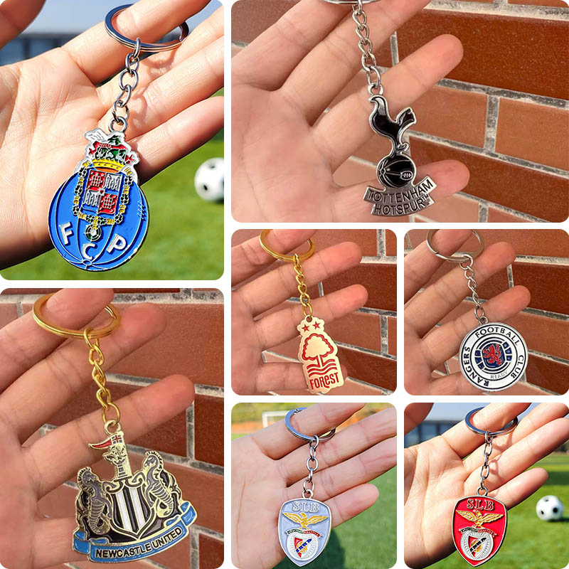 FC Porto Football Keychain 2026 Benfica Metal Football Pendant Tottenham Commemorative Paint Pendant Newcastle United
