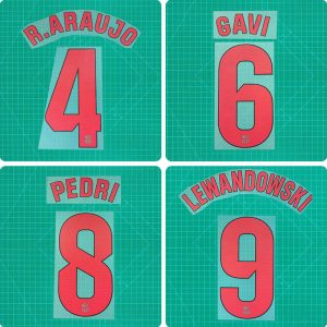 Football Idol Numbers 2024-25 Barcelona Away LEWANDOWSKI Football Jersey Number PEDRI Team numbers and names GAVI