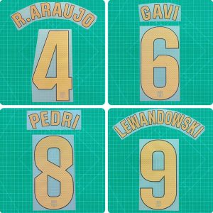 Football Idol Numbers 2024-25 Barcelona Home LEWANDOWSKI Football Jersey Number PEDRI Team numbers and names GAVI