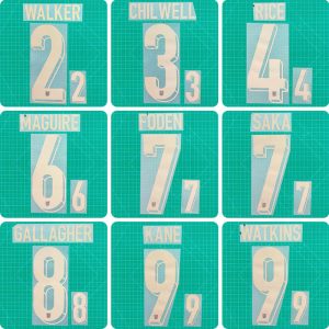 Football Idol Numbers 2024 England Away MAGUIRE Football Jersey Number KANE Team numbers and names