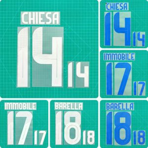 Football Idol Numbers 2024 Italy Home CHIESA Football Jersey Number BARELLA Team numbers and names