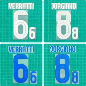 Football Idol Numbers 2024 Italy Home VERRATTI Football Jersey Number JORGINHO Team numbers and names