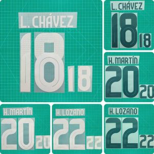 Football Idol Numbers 2024 Mexico Home L. CHAVEZ Football Jersey Number H. MARTIN Team numbers and names