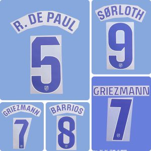 Football Idol Numbers 2025-26 Atletico Madrid Home GRIEZMANN Football Jersey Number BARRIOS Team numbers and names
