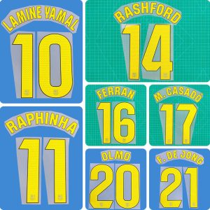 Football Idol Numbers 2025-26 Barcelona Home LAMINE YAMAL Football Jersey Number RAPHINHA Team numbers and names