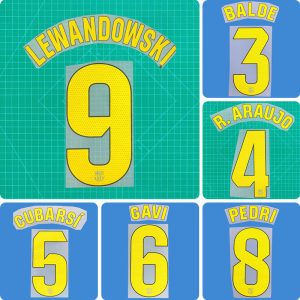 Football Idol Numbers 2025-26 Barcelona Home LEWANDOWSKI Football Jersey Number PEDRI Team numbers and names