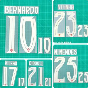 Football Idol Numbers 2025 Portugal Home BERNARDO Football Jersey Number VITINHA Team numbers and names