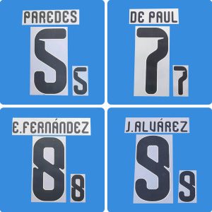 Football Idol Numbers 2026 Argentina Home J.ALVAREZ Football Jersey Number DE PAUL Team numbers and names