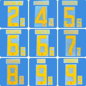 Football Idol Numbers 2026 Spain Home FERMIN Football Jersey Number GAVI Team numbers and names MERINO