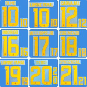 Football Idol Numbers 2026 Spain Home LAMINE YAMAL Football Jersey Number FERRAN Team numbers and names PEDRI