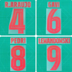 Football Idol Numbers 24-25 Barcelona Away GAVI Football Jersey Number PEDRI Team numbers and names LEWANDOWSKI