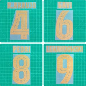 Football Idol Numbers 24-25 Barcelona Home LEWANDOWSKI Football Jersey Number PEDRI Team numbers and names GAVI