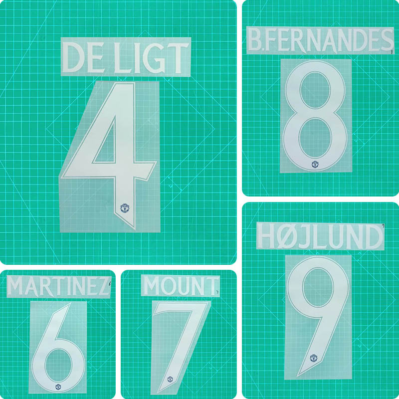 Football Idol Numbers 24-25 Manchester United Away DE LIGT Football Jersey Number MOUNT Team numbers and names