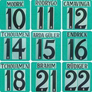 Football Idol Numbers 24-25 Real Madrid Home MODRIC Football Jersey Number TRENT Team numbers and names RODRYGO
