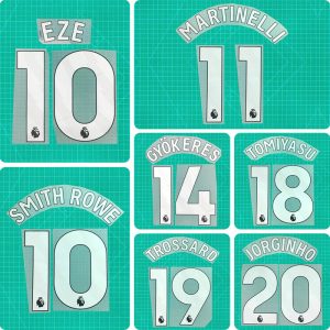 Football Idol Numbers 24-26 Arsenal Home EZE Football Jersey Number MARTINELLI Team numbers and names