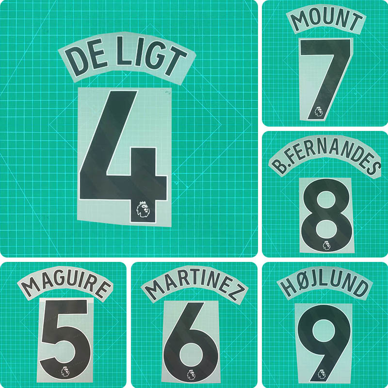Football Idol Numbers 24-26 Manchester United Away MOUNT Football Jersey Number B.FERNANDES Team numbers and names
