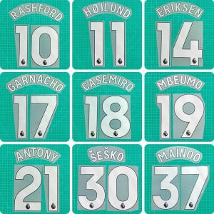 Football Idol Numbers 24-26 Manchester United Home RASHFORD Football Jersey Number HOJLUND Team numbers and names