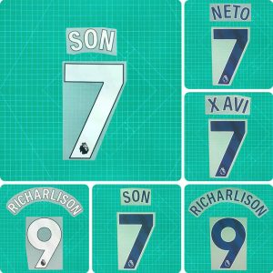 Football Idol Numbers 24-26 Tottenham Home SON Football Jersey Number RICHARLISON Team numbers and names