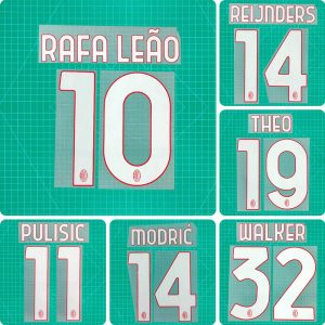 Football Idol Numbers 25-26 AC Milan Home RAFA LEAO Football Jersey Number MODRIC Team numbers and names