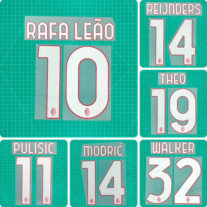 Football Idol Numbers 25-26 AC Milan Home RAFA LEAO Football Jersey Number MODRIC Team numbers and names