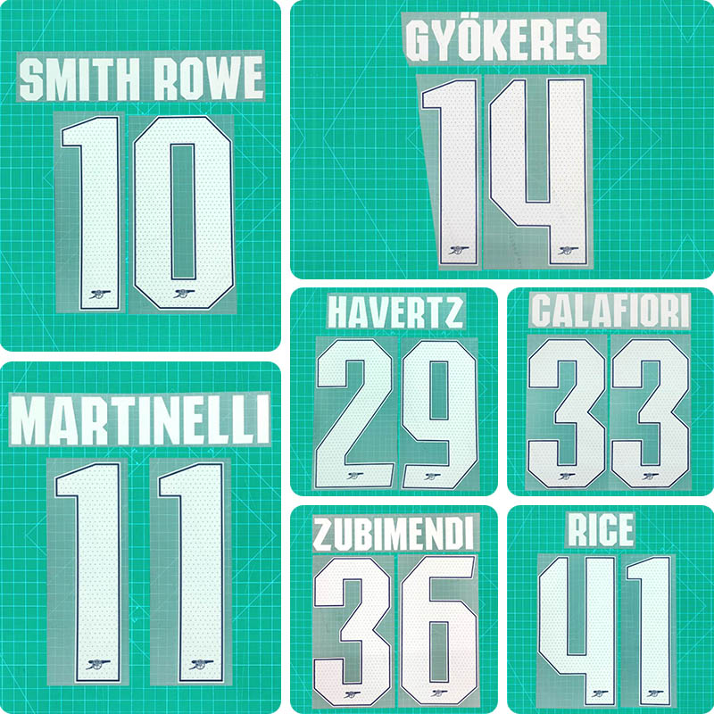 Football Idol Numbers 25-26 Arsenal Home SMITH ROWE Football Jersey Number MARTINELLI Team numbers and names