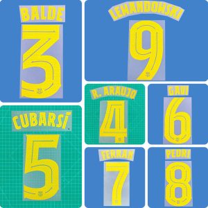 Football Idol Numbers 25-26 Barcelona Home GAVI Football Jersey Number PEDRI Team numbers and names