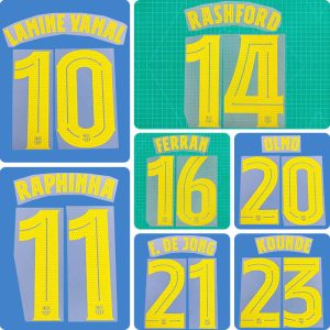 Football Idol Numbers 25-26 Barcelona Home LAMINE YAMAL Football Jersey Number OLMO Team numbers and names