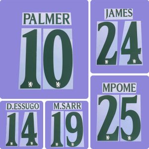 Football Idol Numbers 25-26 Chelsea Away PALMER Football Jersey Number MPOME Team numbers and names
