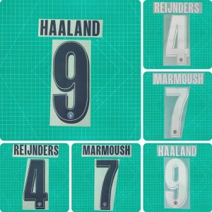 Football Idol Numbers 25-26 Manchester City Home MARMOUSH Football Jersey Number HAALAND Team numbers and names