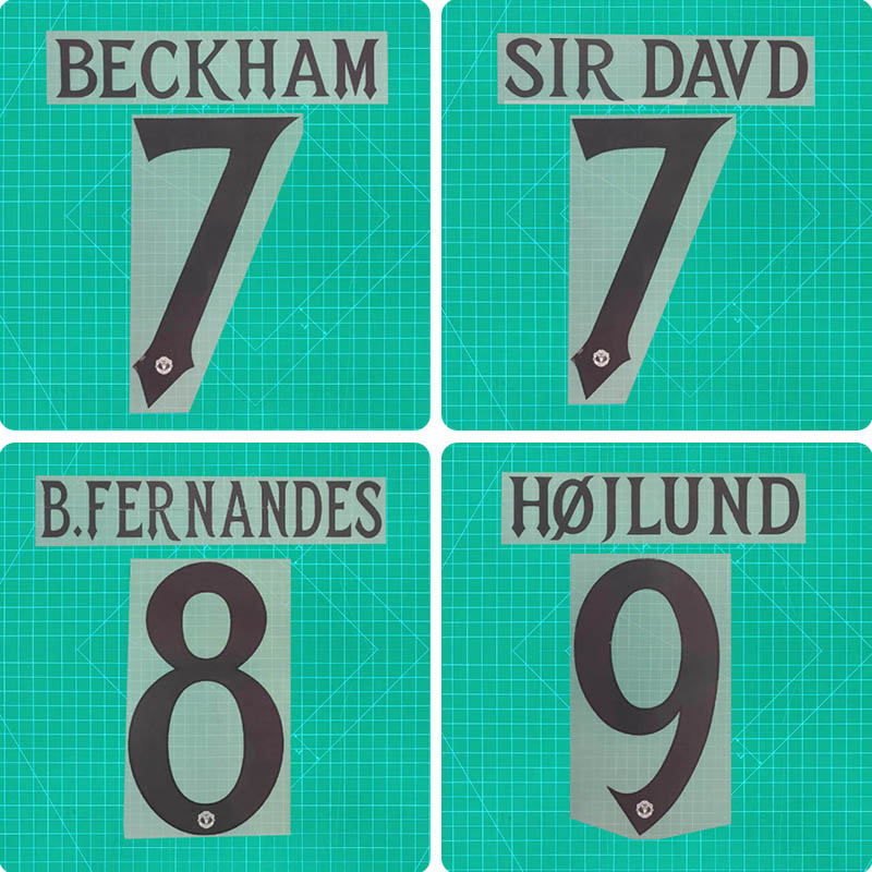 Football Idol Numbers 25-26 Manchester United Away BECKHAM Football Jersey Number B.FERNANDES Team numbers and names