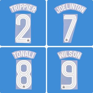 Football Idol Numbers 25-26 Newcastle United Away TONALI Football Jersey Number JOELINTON Team numbers and names