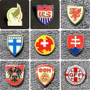 Mexico Football Badge America Football Brooch Pendant Slovakia Commemorative Badge Austria