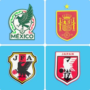 Mexico Football Team Emblem Spain Team Shield Japan Commemorative Badge