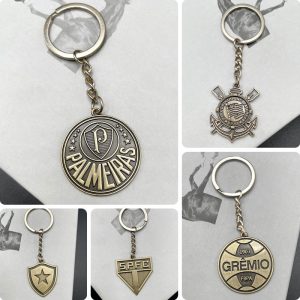 Palmeiras Football Keychain Corinthians Metal Football Pendant Sao Paulo Commemorative Pendant Gremio