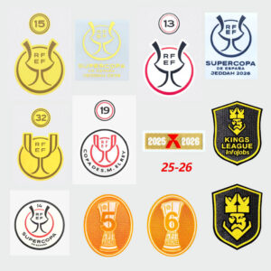 Real Madrid Football Patch Barcelona 2026 La Liga Champion Badge Atletico Madrid Team Honor Badge Kings League