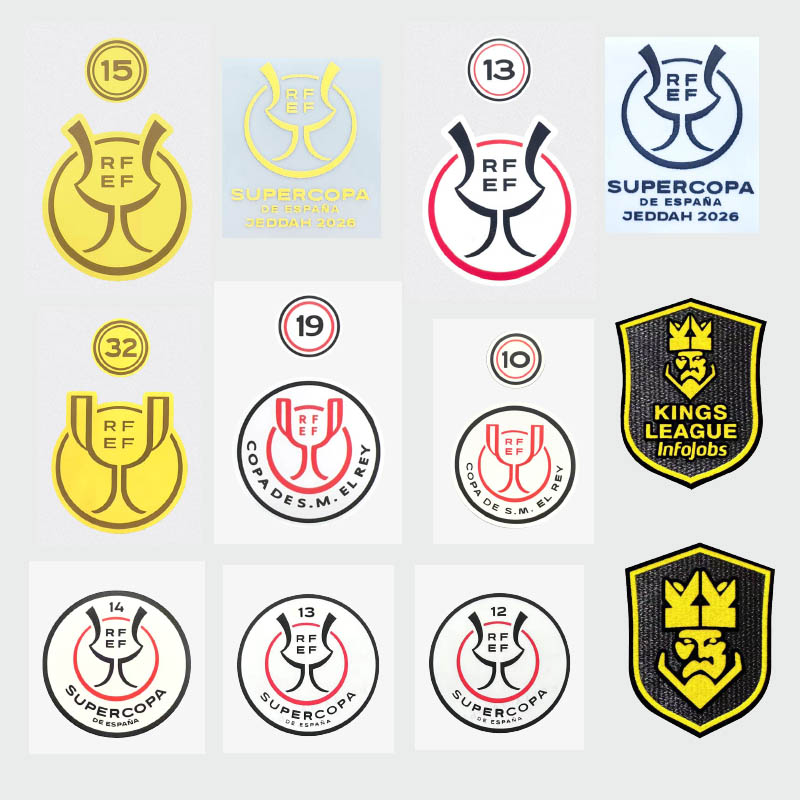 Real Madrid Football Patch Barcelona 2026 La Liga Champion Badge Atletico Madrid Team Honor Badge Kings League