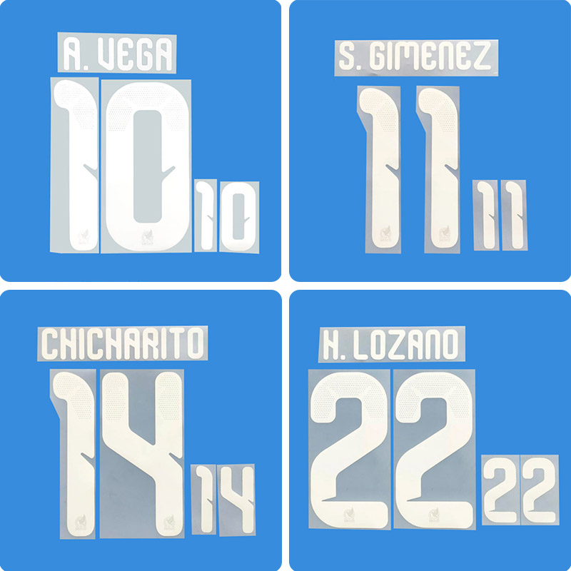 Football Idol Numbers 2026 Mexico Home A. VEGA Football Jersey Number S. GIMENEZ Team numbers and names