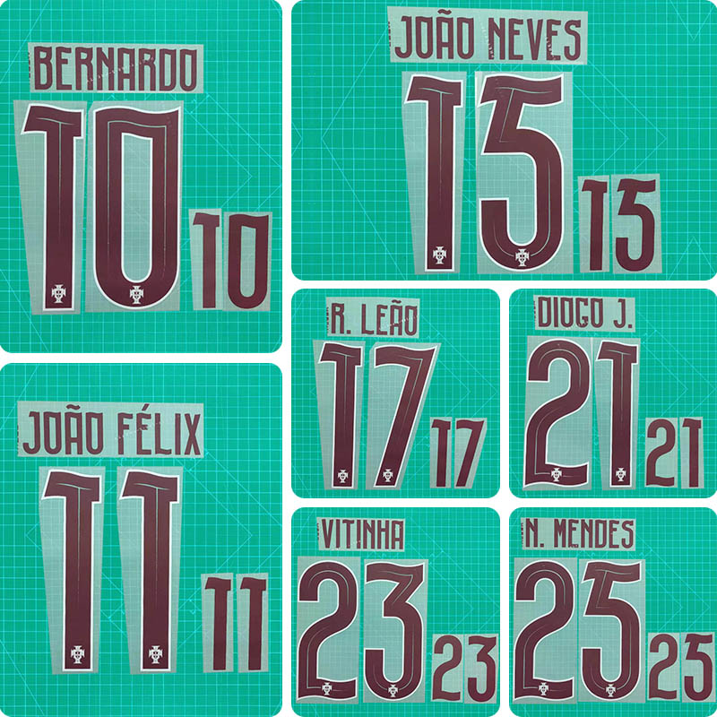 Football Idol Numbers 2026 Portugal Away BERNARDO Football Jersey Number JOAO FELIX Team numbers and names