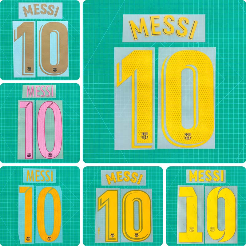 Retro jersey numbers Barcelona Football idol numbers Messi Football jersey numbers and names