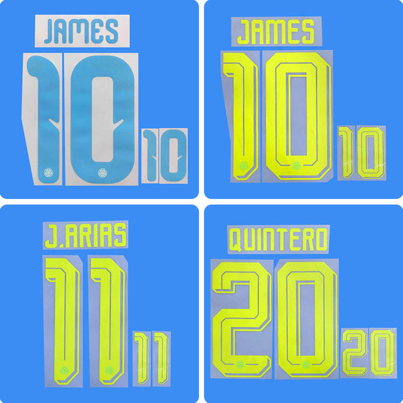 Football Idol Numbers 2026 Colombia Home JAMES Football Jersey Number J.ARIAS Team numbers and names