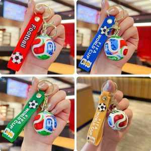 Football Keychain 2026 World Cup Football Pendant Mascot Commemorative Pendant World Cup Football